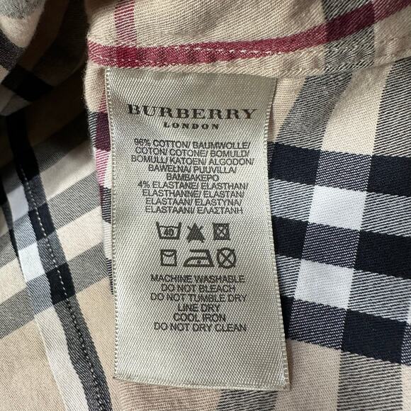 Burberry London Womens Small Nova Check Long Sleeve Button Up - Picture 8 of 8